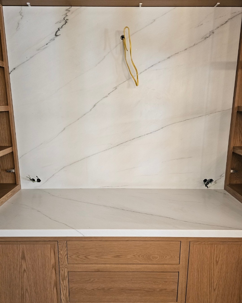 Marble countertop fabrication and installation