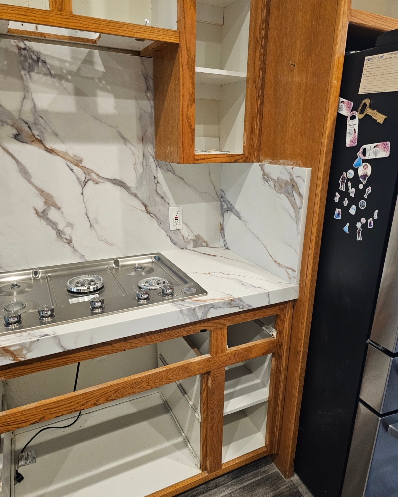 Professional porcelain slab mounting