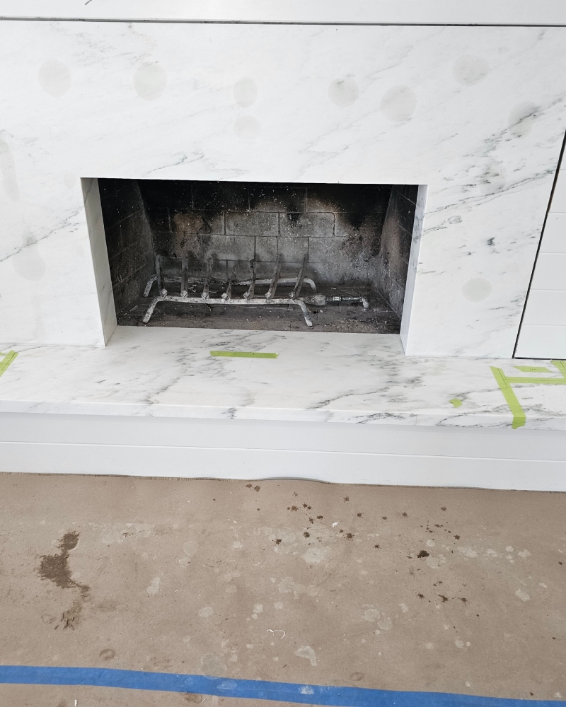 custom granite chimney facing