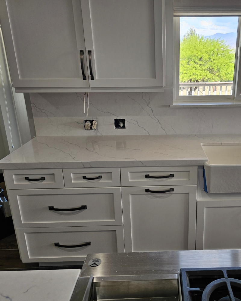 granite slab installation kitchen