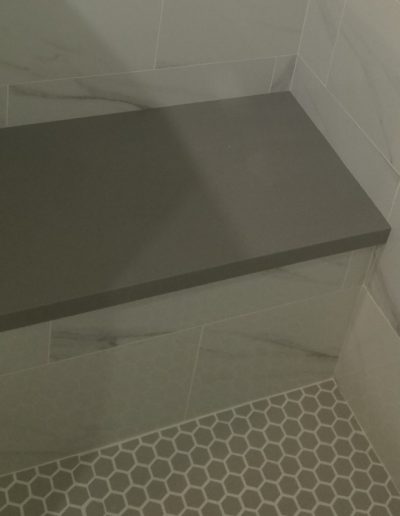 red granite countertop